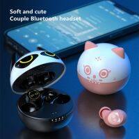 Pink Cute Cat Wireless Earphones Bluetooth 5.0 TWS Headset Macaron Earbuds With Mic Charging Box IPX7 Waterproof