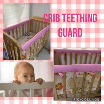 Silicone crib clearance rail cover