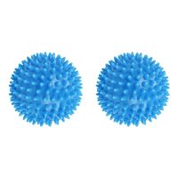 2X Spiky Massage Ball Hard Stress Ball 7.5Cm For Fitness Sport Exercise (Sky Blue)