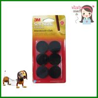 สักหลาดแบบกลม 3M 34x34 มม. สีดำ 12ชิ้นROUND FELT PAD 3M 34X34MM BLACK 12EA **บริการเก็บเงินปลายทาง**