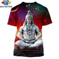 SONSPEE Hindu God Lord Shiva Men T Shirt 3D Print Anime Hip Hop Tees Fashion Lord Shiva T-Shirts Harajuku Short Sleeve Tops