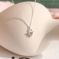 【100%-New】 EC Loria Trading mall Moose Deer Elk Zircon จี้สำหรับผู้หญิง925เงินสเตอร์ลิง Clavicle Chain Choker สร้อยคอเครื่องประดับคริสต์มาส SAN9