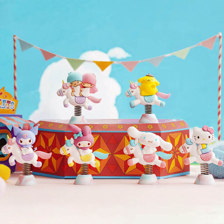 ของแท้-sanrio-carousel-series-yugui-dog-hello-big-ears-kuromi-เครื่องประดับเขย่าเพลง