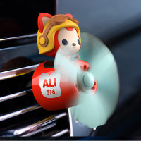 【cw】Cartoon Car Air Freshener Smell In The Styling Vent Perfume Diffuser Cute Pilot Rotating Propeller Fragrance Air Fresheners