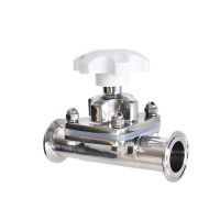 1/2" 3/4" 1-1/4" 1" 2 Way Stainless Steel Sanitary Diaphragm Valve Tri-Clamp Ferrule For Food/Chemical Industries