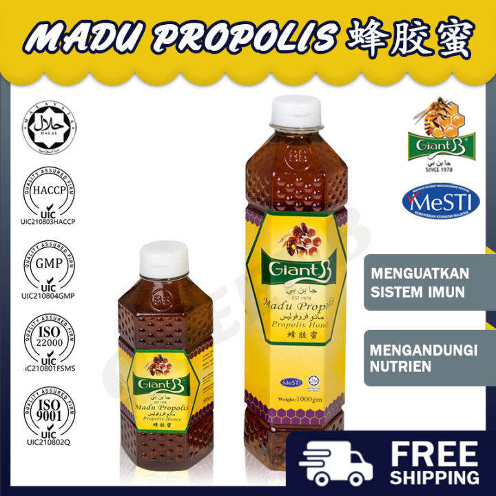 Giant B Propolis Honey / Madu Propolis / 蜂胶蜜 GiantB Pure Honey 500gm ...