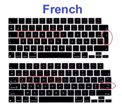 French US For MacBook Pro 14 2023 A2779 / Macbook Pro 16 A2780 / MacBook Air 13 M2 A2681 13.6 2022 laptop Keyboard Cover