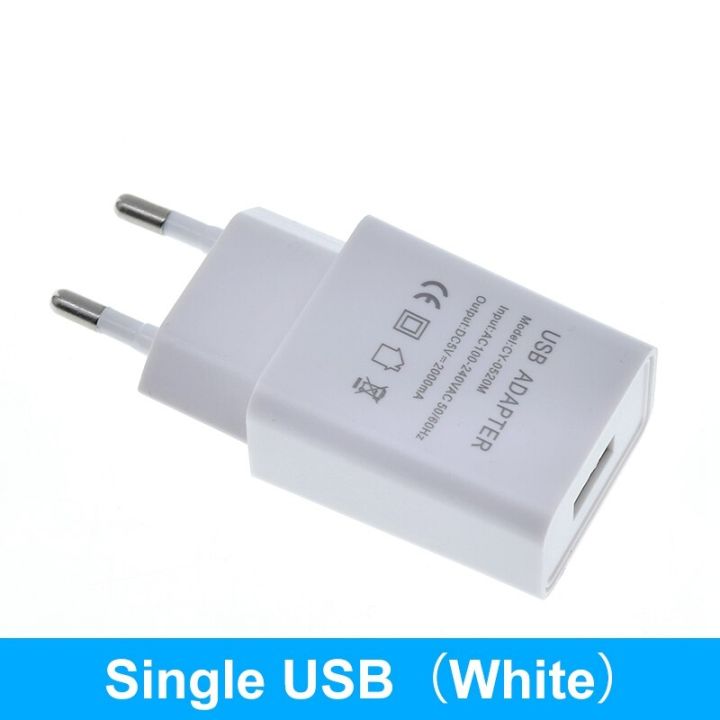 EU Plug 5V 2A Single Usb/dual USB Universal Mobile Phone Chargers Travel Power Charger Adapter Plug Charger CY-0520