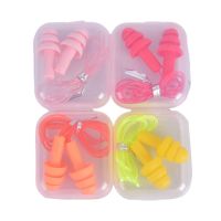 1 BOX Earplugs Noise Reduction Silicone Soft Ear Plugs Rope