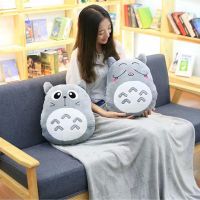 (ร้อน) Totoro ตุ๊กตาหมอนมัลติฟังก์ชั่3 In 1โยนหมอน Totoro มือที่อบอุ่นหมอนเบาะเด็กเด็กผ้าห่มยัดไส้อะนิเมะรูปของเล่น