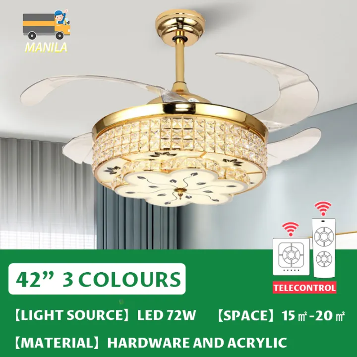 42 inches ceiling fan with light ceiling light for living room Remote