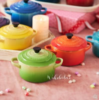 ฝรั่งเศส Le Creuset หม้อย่างเซรามิกสีเย็นถ้วยสตูว์ 10 ซม. รูปหม้อย่างหม้อสตูว์ Cup