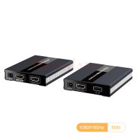 LKV371KVM ตัวรับสัญญาณเครื่องส่งสัญญาณวิดีโอไร้สาย HDMI 60ม. Extender KVM USB HDMI ผ่าน Cat5/5E/6 RJ45สำหรับเมาส์และคีย์บอร์ด USB 2.0 KVM