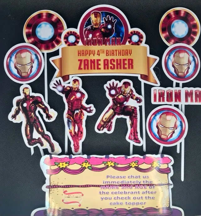 Iron Man Free Printable Cake Toppers. - Oh My Fiesta! for Geeks