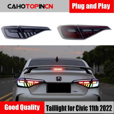 LED Tail Lights for Honda Civic 2022 2023 11Th GEN Sedan With Start-up Animation Sequential Signal Taillights Accessary