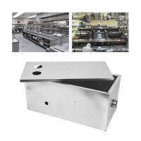 3 Stage Filtration Grease Trap Stainless Steel Grease Interceptor For Kitchen Restaurant 50X25Cm Dual Holes Home Tool