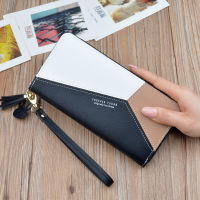 Geometric Luxury PU Leather Women Long Zipper Coin Purses Tassel Design Clutch lady Female Money Credit Card Holder clutch bag
