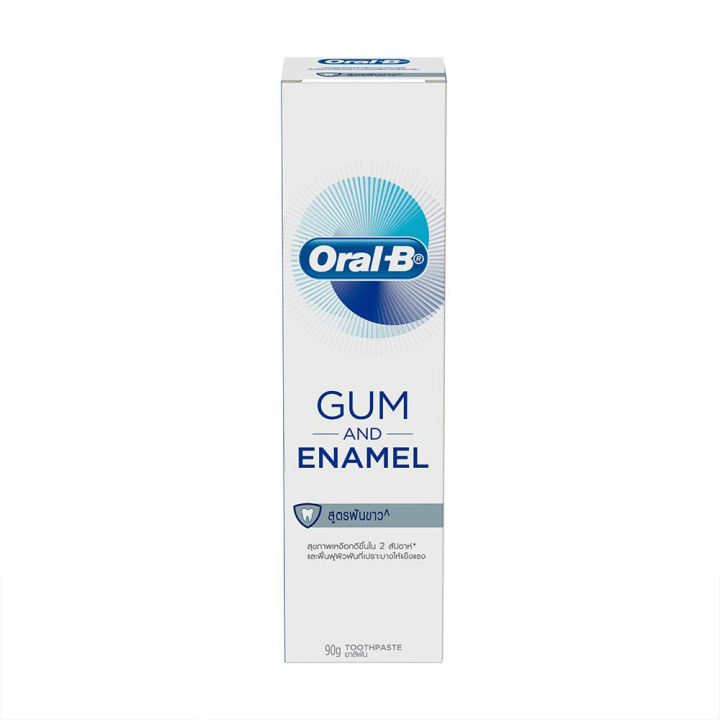 ใหม่-oral-b-ออรัล-บี-ยาสีฟัน-กัมแอนด์อินาเมล-สูตรฟันขาว-ขนาด-90-กรัมรหัสสินค้า-bicli9644pf