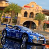 รถ1:32 Bmw Gt3 M6 Le Mans ล้อฟรีรถแข่งกีฬาสูงโลหะผสมหล่อขึ้นรูปของเล่นโมเดลจำลองขนาดเล็กโมเดลรถของเล่น F129