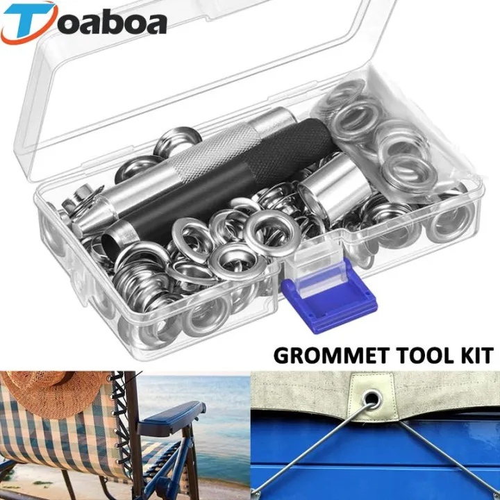 100 Sets Grommet Tool Kit Grommet Setting Tool 1/2 Inch Grommets