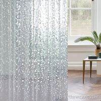 【hot】✢  PEVA Shower Curtain Mildew Proof Transparent Curtains With Hooks Simplicity