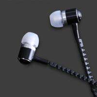 Fashion 3.5mm In-ear Zipper Earphone Stereo Headset Earbuds Headphone with Mic