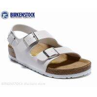 【ของแท้】Birkenstock Milano รองเท้าแตะลําลอง เนื้อแมตต์ สีขาว สําหรับผู้ชาย ผู้หญิง ไซซ์ 34-46 bg