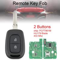 433MHz 2 Buttons Car Remote Key with PCF7961M Chip and HU179 Blade Fit for Renault Symbol Trafic Dacia Duster Logan New