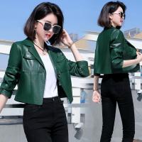 Factory Outlet Small Leather Jacket High Waist Short 2022 Spring And Autumn Versatile Slim Fashion WomenS Locomotive