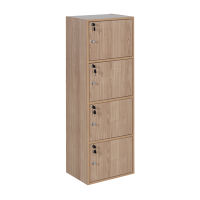 Wooden cabinet locker  4 tier, size 42 x 29 x 118 cm.