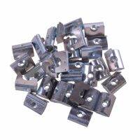 30pcs Silver European Standard Carbon Steel Drop in T Nut with Spring Sheet for Aluminum Extrusion with Profile 45 Series M5 Hand Tool Parts Accessori