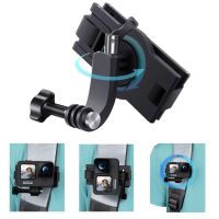 For DJI Action 2 Backpack Clamp 60-Degree Rotation Clip for GoPro 10 9 8 phone Iphone 13 12 X Xiaomi yi Samsung S22 Accessories