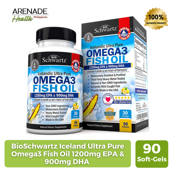 BioSchwartz Iceland Ultra Pure Omega3 Fish Oil 1200mg EPA & 900mg DHA ...