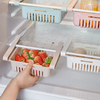 Adjustable retractable refrigerator Storage organizer rack refrigerator pull-out drawer basket Fresh Spacer Layer organizer