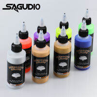 SAGUD Airbrush สีอะคริลิค8สี100Ml ภาพวาดสำหรับศิลปิน DIY Nail Art รุ่นรองเท้าผ้าไม้ Ready To Airbrush