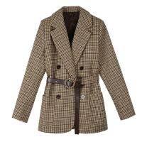 [COD] womens jacket fragrant style woolen coat design waist temperament British trendy