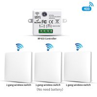 Smart  Rebound Type 433Mhz Light Switch House Improvement Self-Power Remote Controller Push Button Wall Switch Set Power Points  Switches Savers