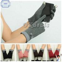 HAHFD Attractive Weaved Cotton Women Winter Warm Butterfly Mittens Gloves Touch Screen Knit