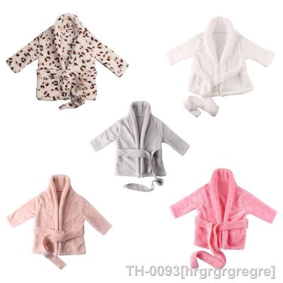 ◐✕▧ hrgrgrgregre Bebê recém-nascido flanela roupão e toalha de banho cobertor conjunto cor sólida fotografia adereços roupa para meninos meninas posando traje