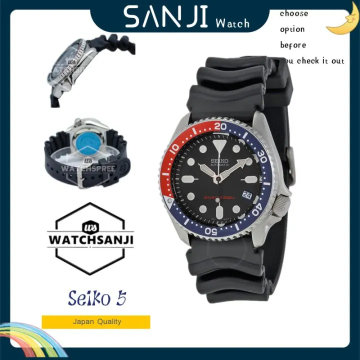 Seiko 5 Divers Mens Black Rubber Janpan Quality Quartz W0044 Casual Sport  Watches Seiko 5 Rubber