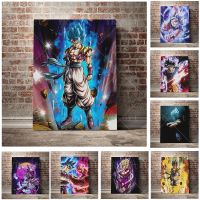 【CW】Dragon Ball Canvas Poster Print Picture Goku Vegeta Mural Wall Art Prints Child Room Decoration Living Room Home Decor Cuadros