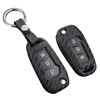 ⊙卐 Car Decoration Auto Key Covers Case For2 3 Mk2 Mk3 Fiesta Ranger Mk4 Fusion Carbon Fiber Car Styling Helpful