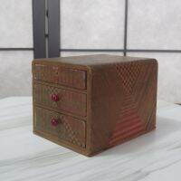 ลิ้นชักไม้ Vintage Japanese Handmade Jewelry Wooden Box เก่าแก่มาก ลวดลายกระกอบยากมาก