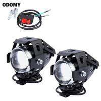 2X Moto Feux Avant 125W U5 LED Phare Lumière Lampe + Commutateur Antantibrouillard ชุดไฟหน้าและชิ้นส่วน