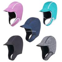 Thermal Swimming Cap Neoprene Diving Hood 2mm Thermal Cap Adjustable Beanie Surfing Diving Cap Headgear for Men Women Dropship