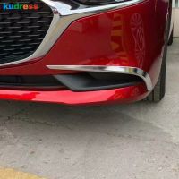 【✲High Quality✲】 XWKMK SHOP สำหรับ Mazda 3 M3 Axela ฝาปิดไฟตัดหมอกด้านหน้ารถโครเมียมเอบีเอสตัดหมอกแถบกรอบไฟการออกแบบภายนอก