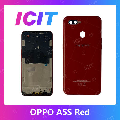 OPPO A5S อะไหล่บอดี้ เคสกลางพร้อมฝาหลัง Body For oppo a5s อะไหล่มือถือ คุณภาพดี สินค้ามีของพร้อมส่ง (ส่งจากไทย) ICIT 2020