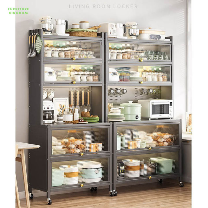 Furniture Kingdom Stylish Wall-Mounted Sideboard: Home Kitchen Storage ...