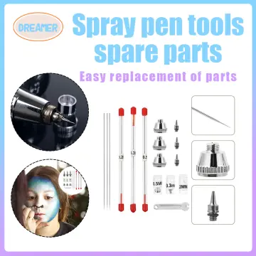 Airbrush Cleaning Kit, Airbrush Nozzle Cap Kit and Airbrush Needle Parts,  Airbrush Sprayer Accessories 0.2/0.3/