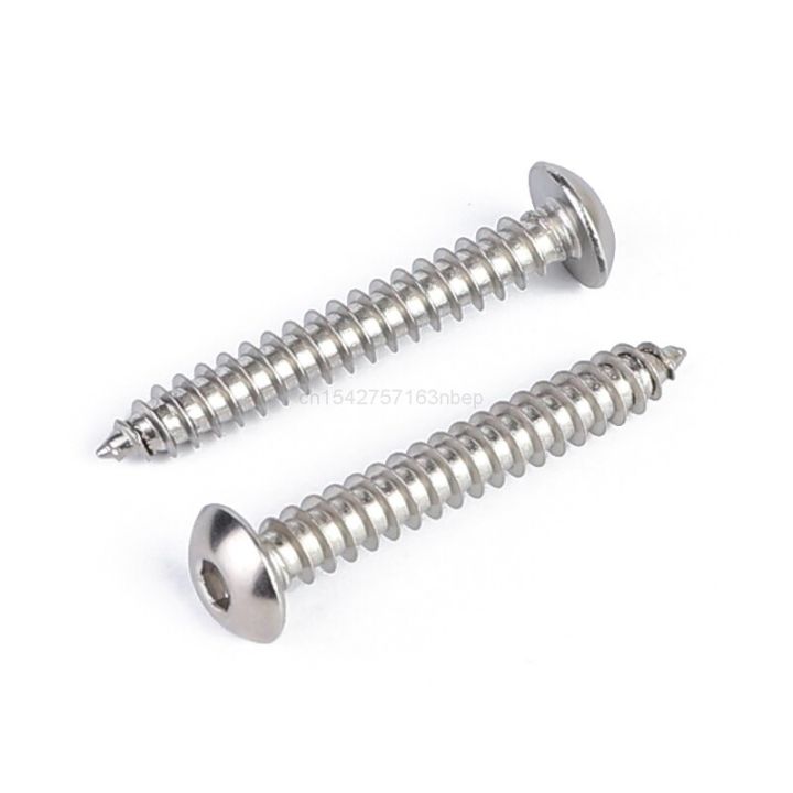 10-50pcs-m3-m4-m5-m6-a2-70-304-stainless-steel-allen-hexagon-hex-socket-button-round-head-self-tapping-wood-screw-length-6-50mm-nails-screws-fasteners